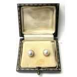 A pair of 9ct gold and cultured pearl stud earring