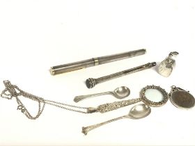 A Collection of items, mostly silver Hallmarked in