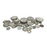 A mixed collection of silver coinage, approx 340 g