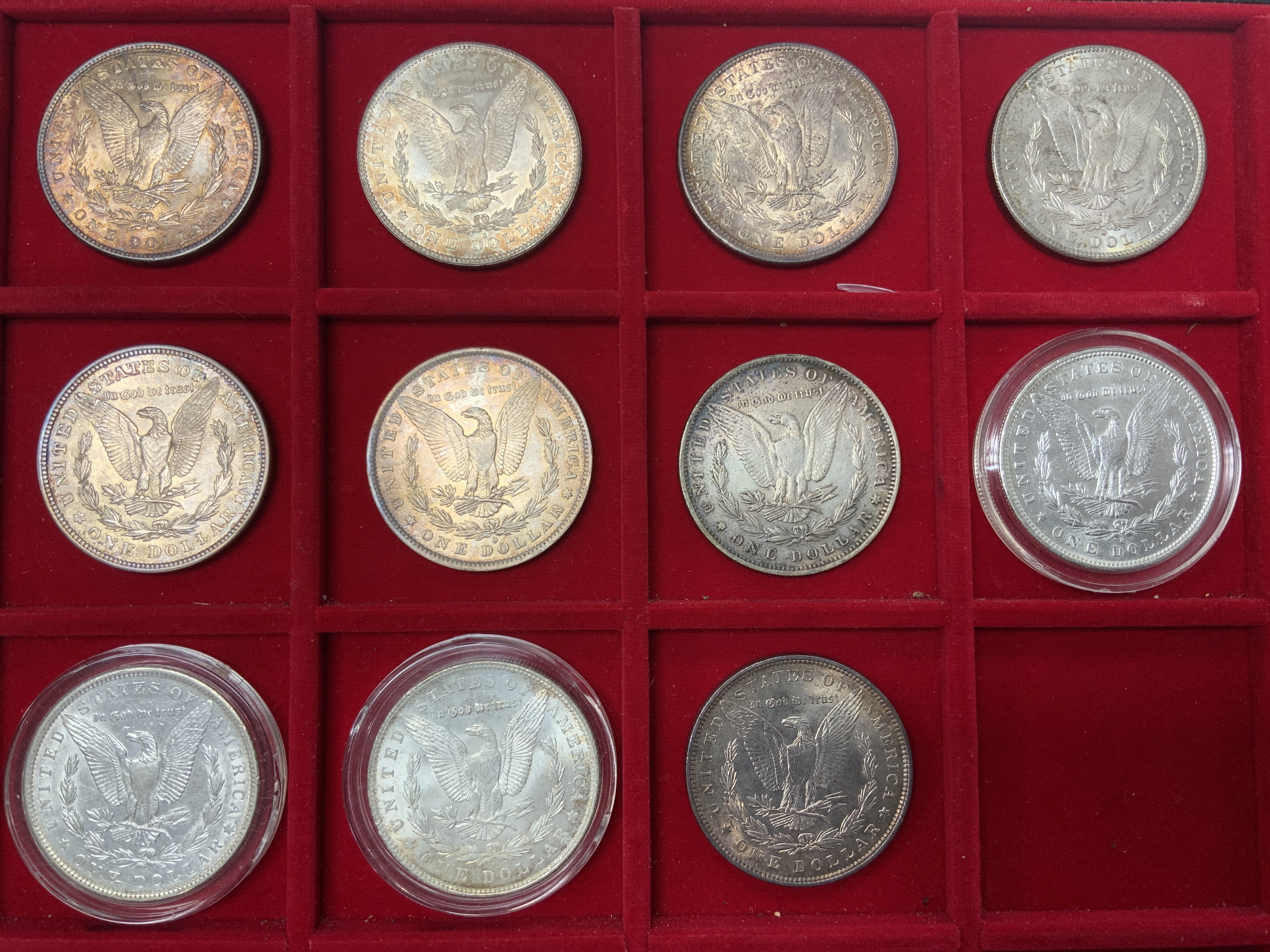11 Morgan silver dollars. To include 1886, 1878(S) - Bild 2 aus 2