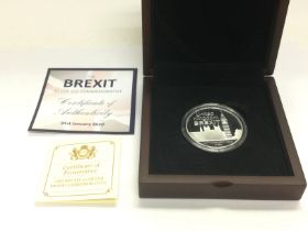 A cased limited edition 2020 Brexit transition 1oz