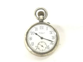 A W Ehrhard open face military pocket watch from c