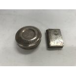 Two silver boxes. Approx weight 46.26 grams.