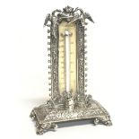 A Georgian silver hallmarked desk thermometer, mar