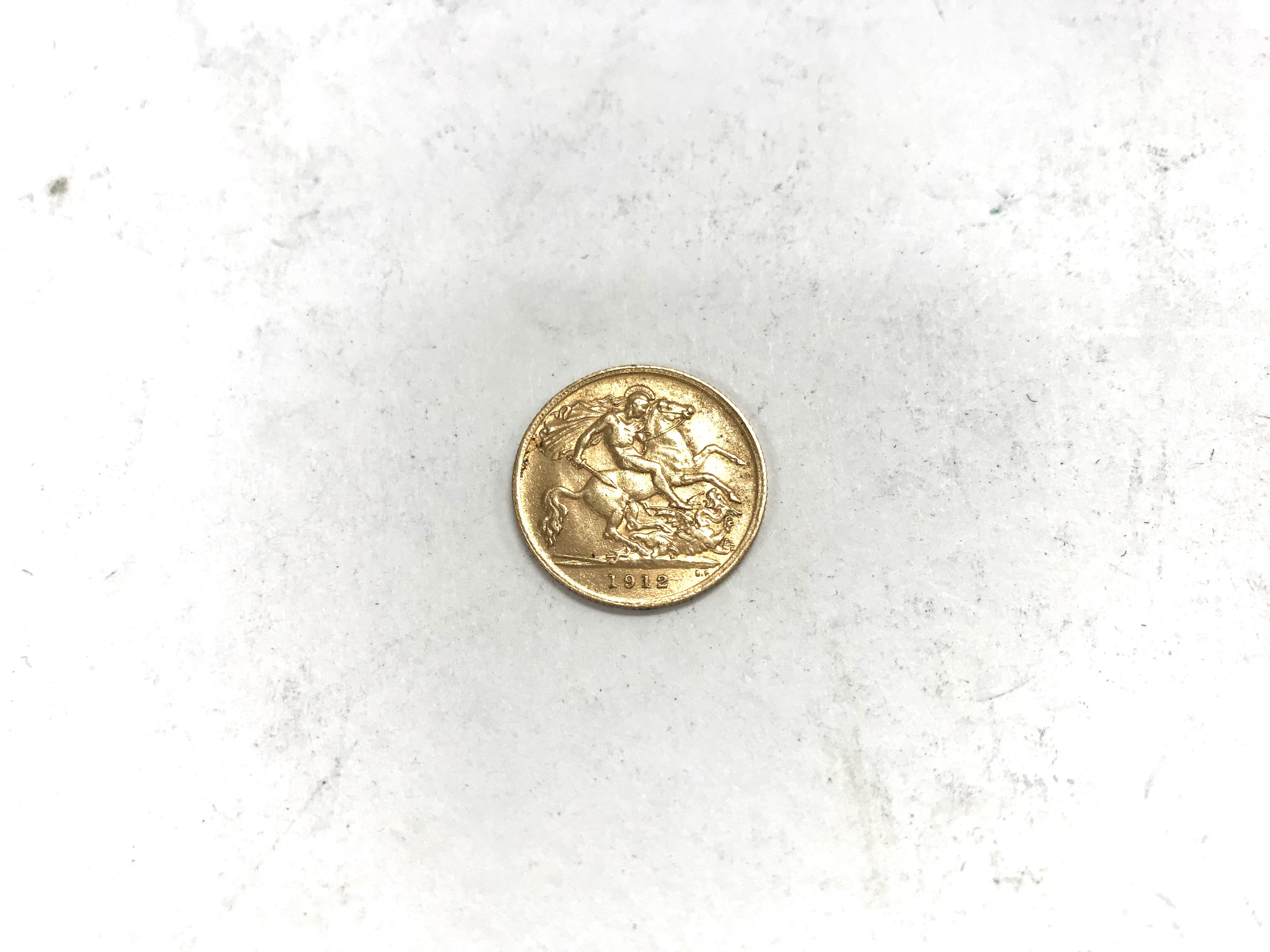 A 1912 half sovereign.