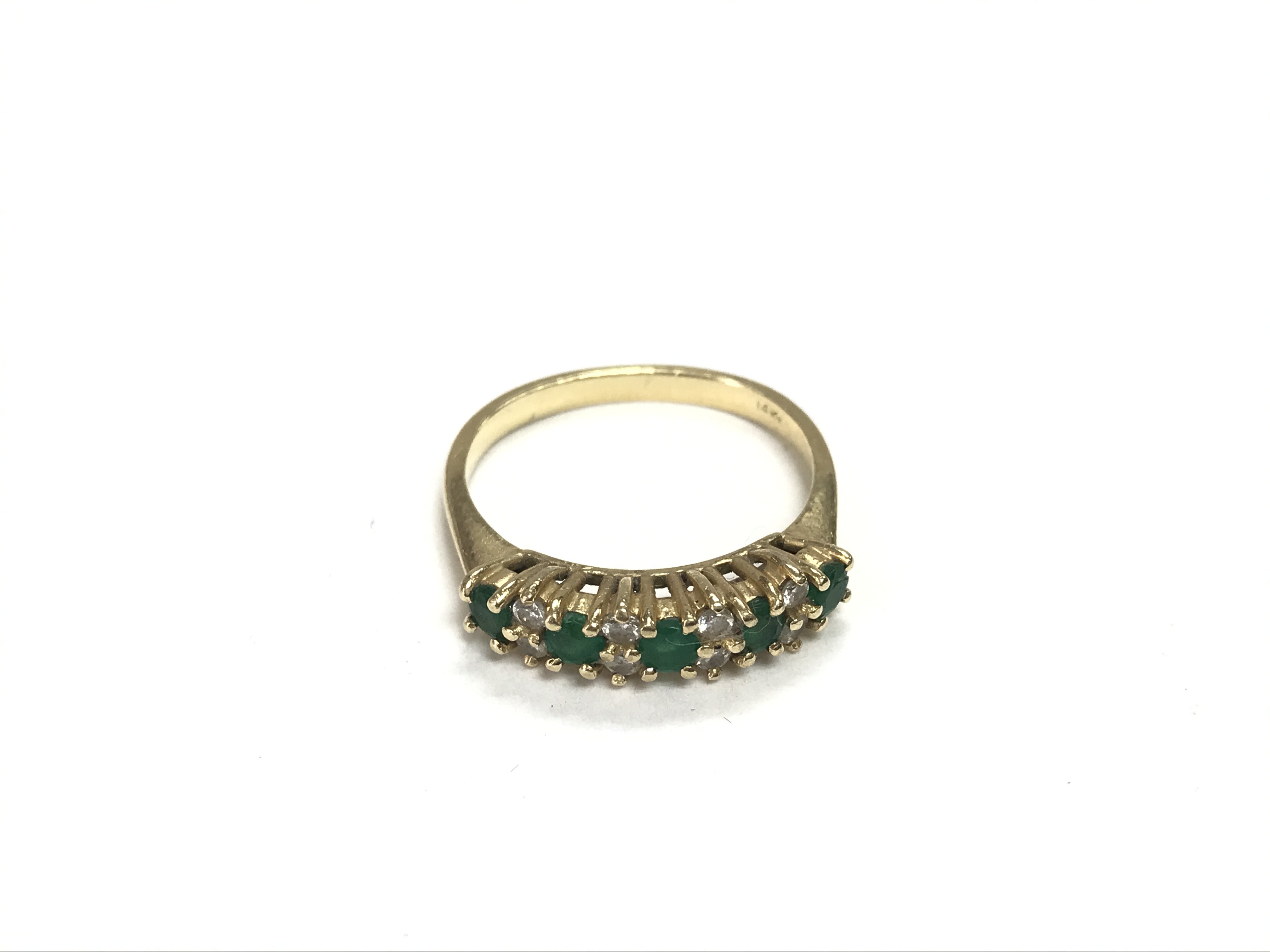 A 14ct emerald and diamond bracelet with matching - Image 3 of 3