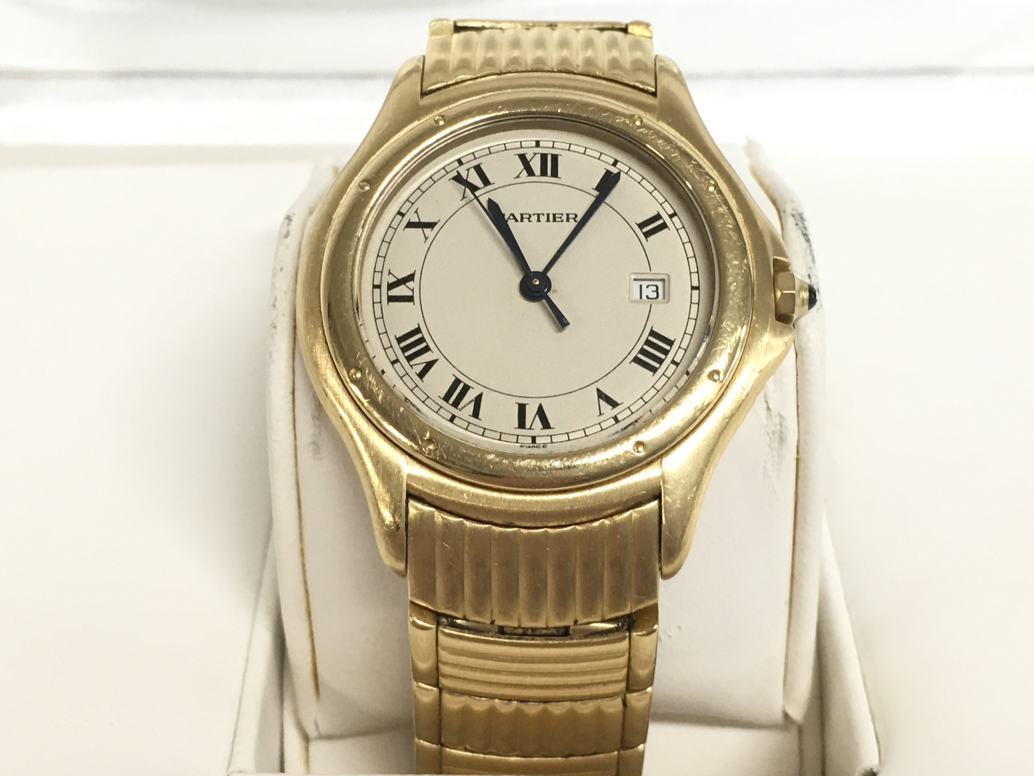 A cased Cartier Cougar yellow metal 18ct watch, Se - Image 2 of 3