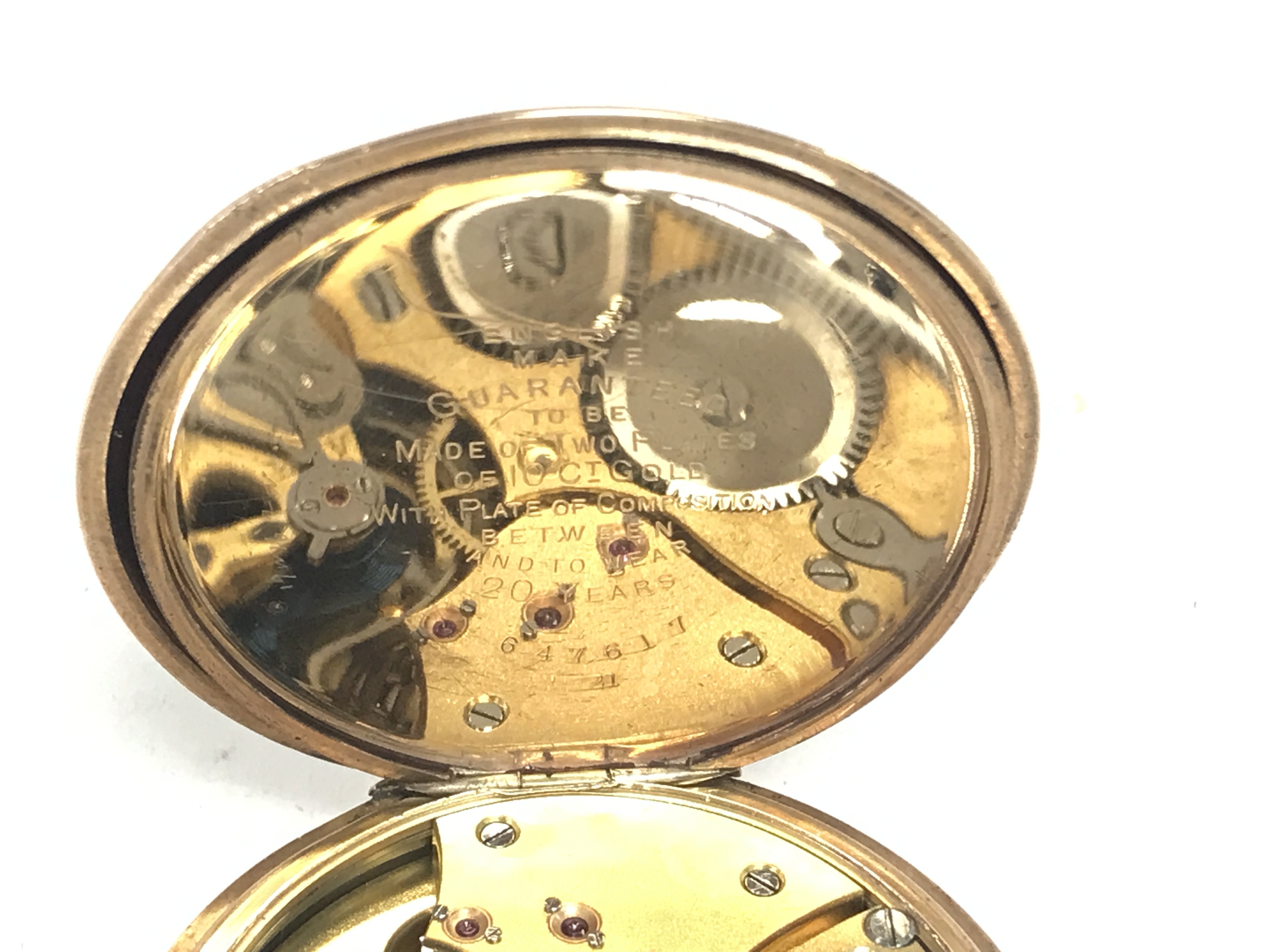 A Kendal and Dent gold plated pocket watch. Winds - Image 2 of 3