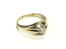 An 18ct gold gents ring set with diamond. 5.13g an