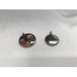 Two 9ct gold frame photo lockets.