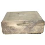 A hallmarked silver cigarette box dimensions 9x13.