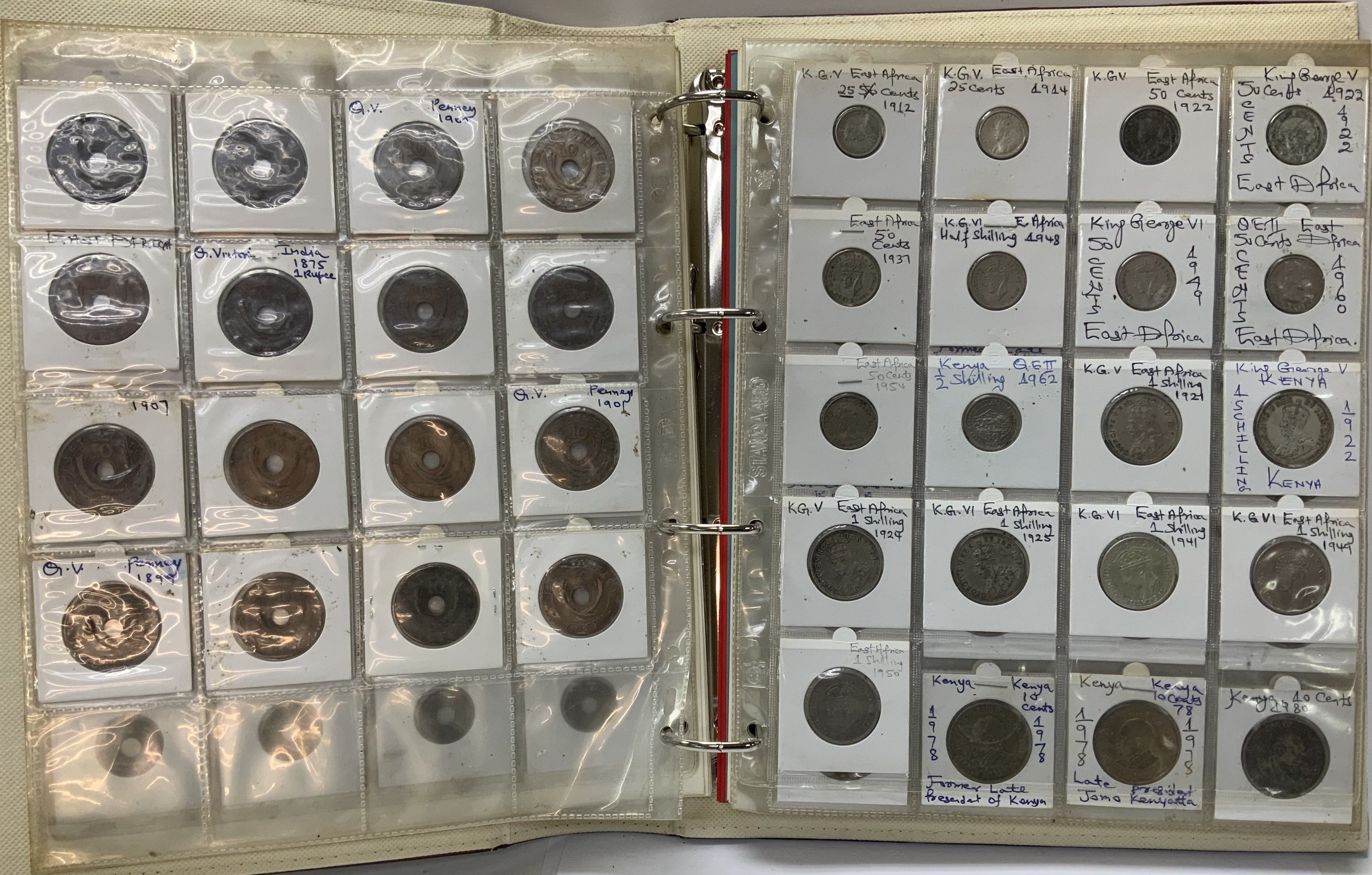 An album of East African coinage 1897 - 1996. 149