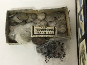 A Tin containing Australian silver coinage mainly