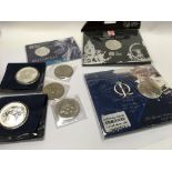 A collection of British coins including silver coi