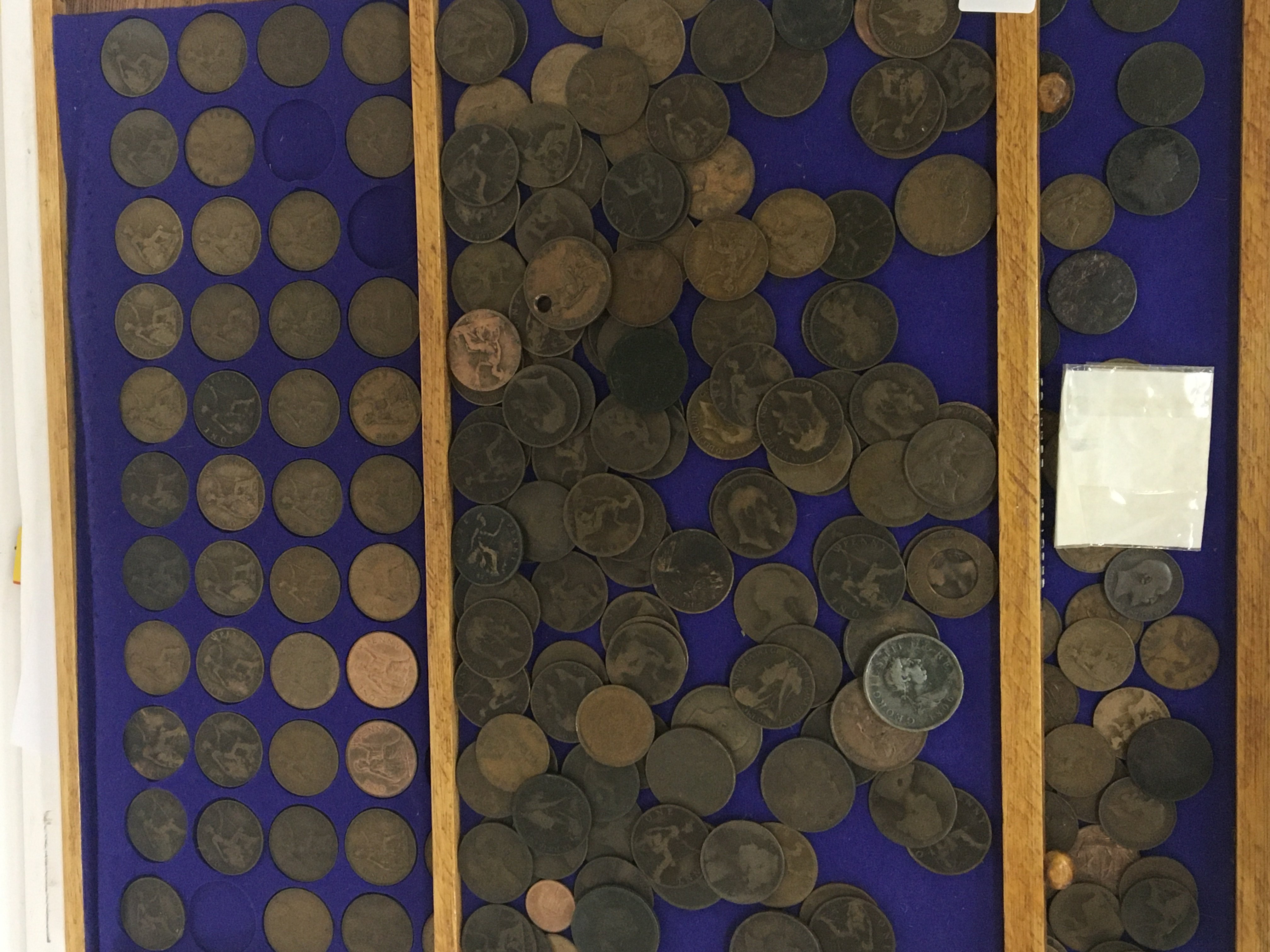 A collection of used circulated British Bronze coi