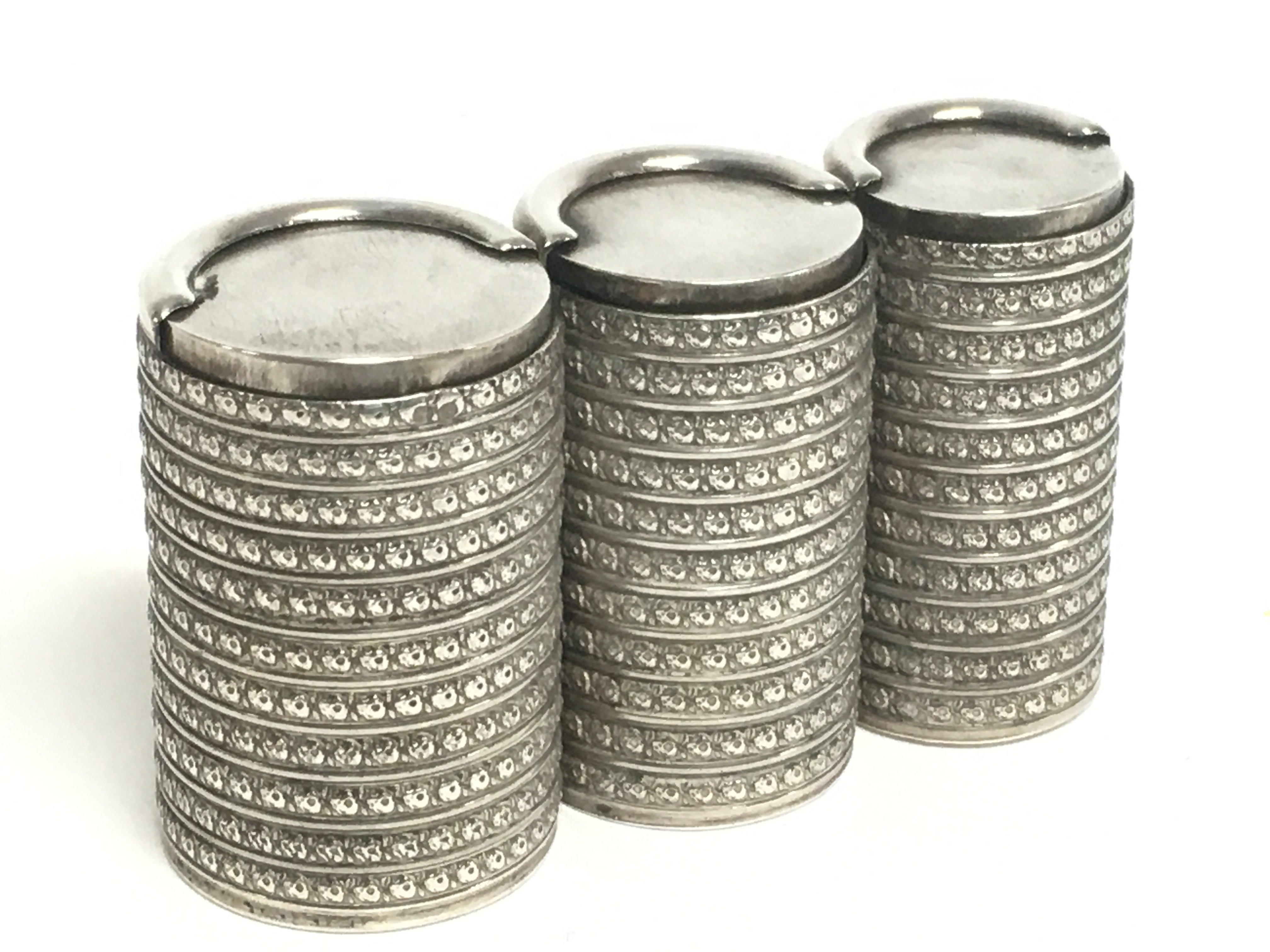 A Russian silver triple coin holder. Postage categ