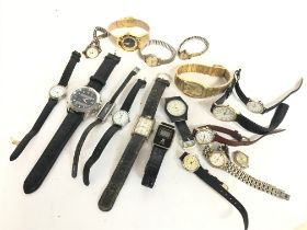 Various watches including Timex, Citizen, Lorus, R