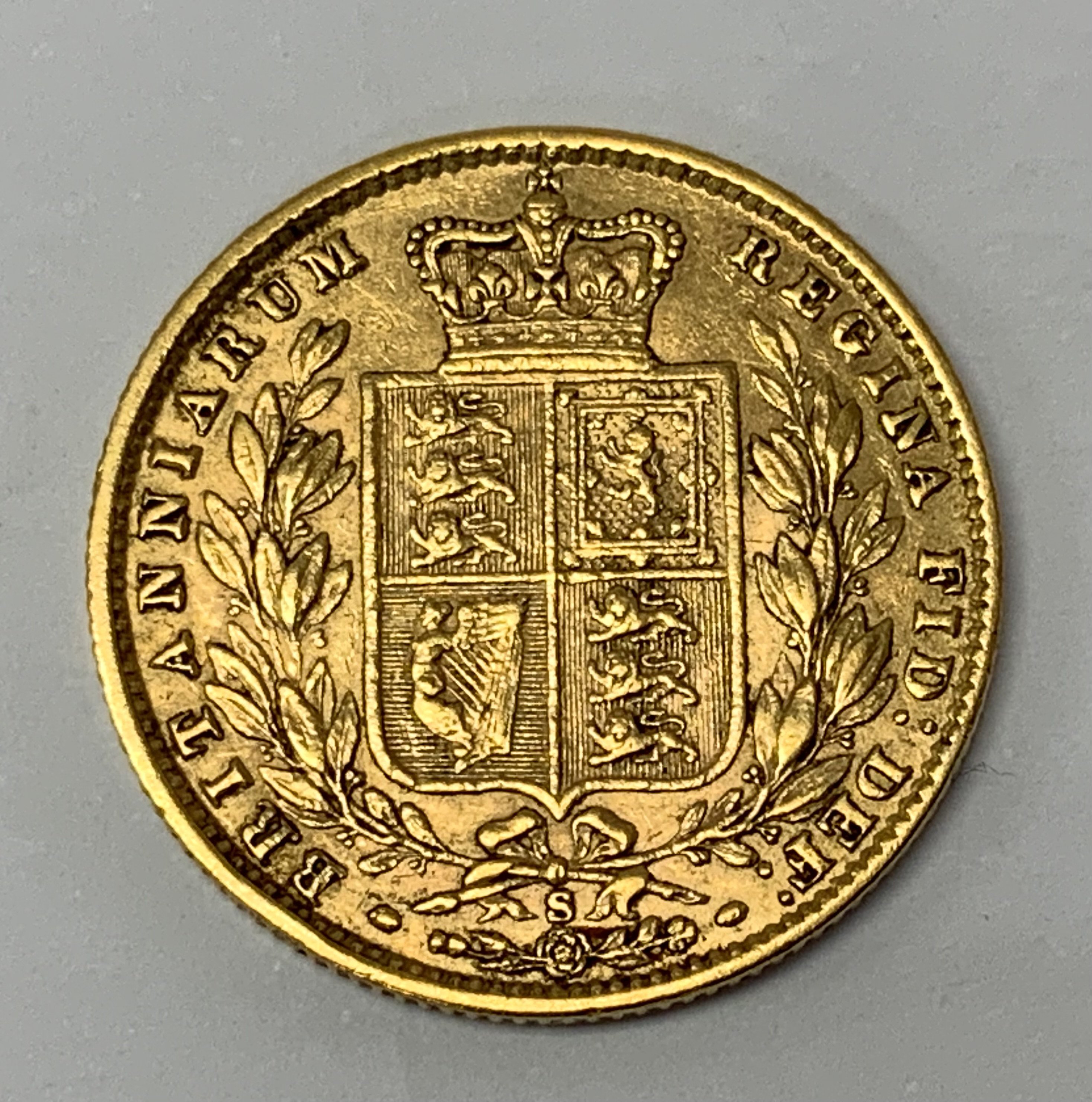 1877 Gold Sovereign Coin Queen Victoria Young Head - Image 2 of 2