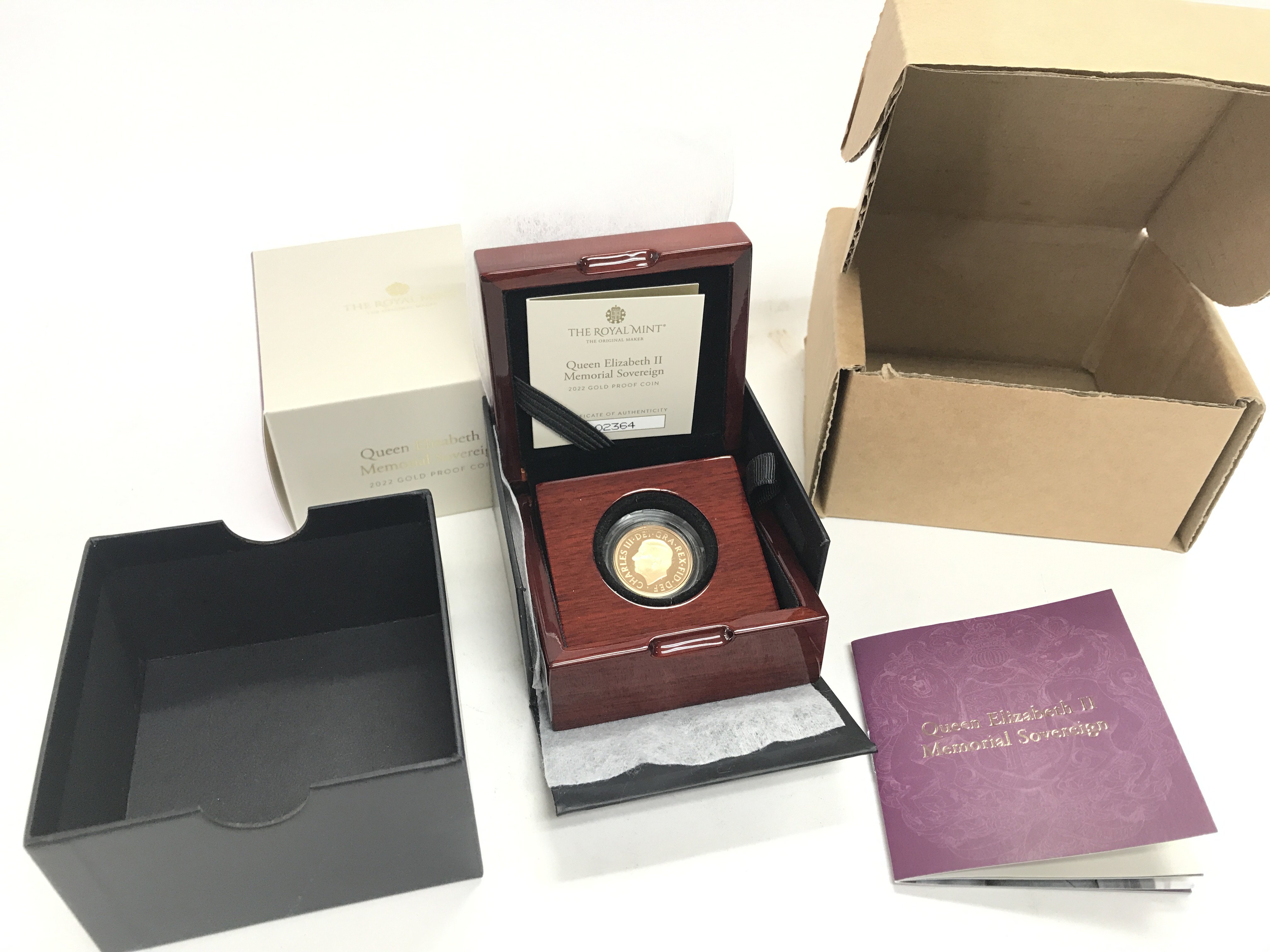 A 2022 gold proof sovereign with COA. Postage B - Image 3 of 3