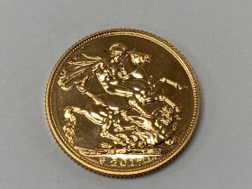 2017 Elizabeth II Gold Proof Sovereign 200th Anniv