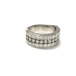 A high ct white gold ring with approximately 2ct o