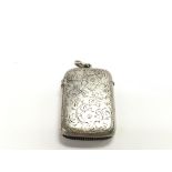 A heavy silver vesta case. 28.13g.