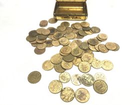 A large collection of assorted Hanover tokens. Pos