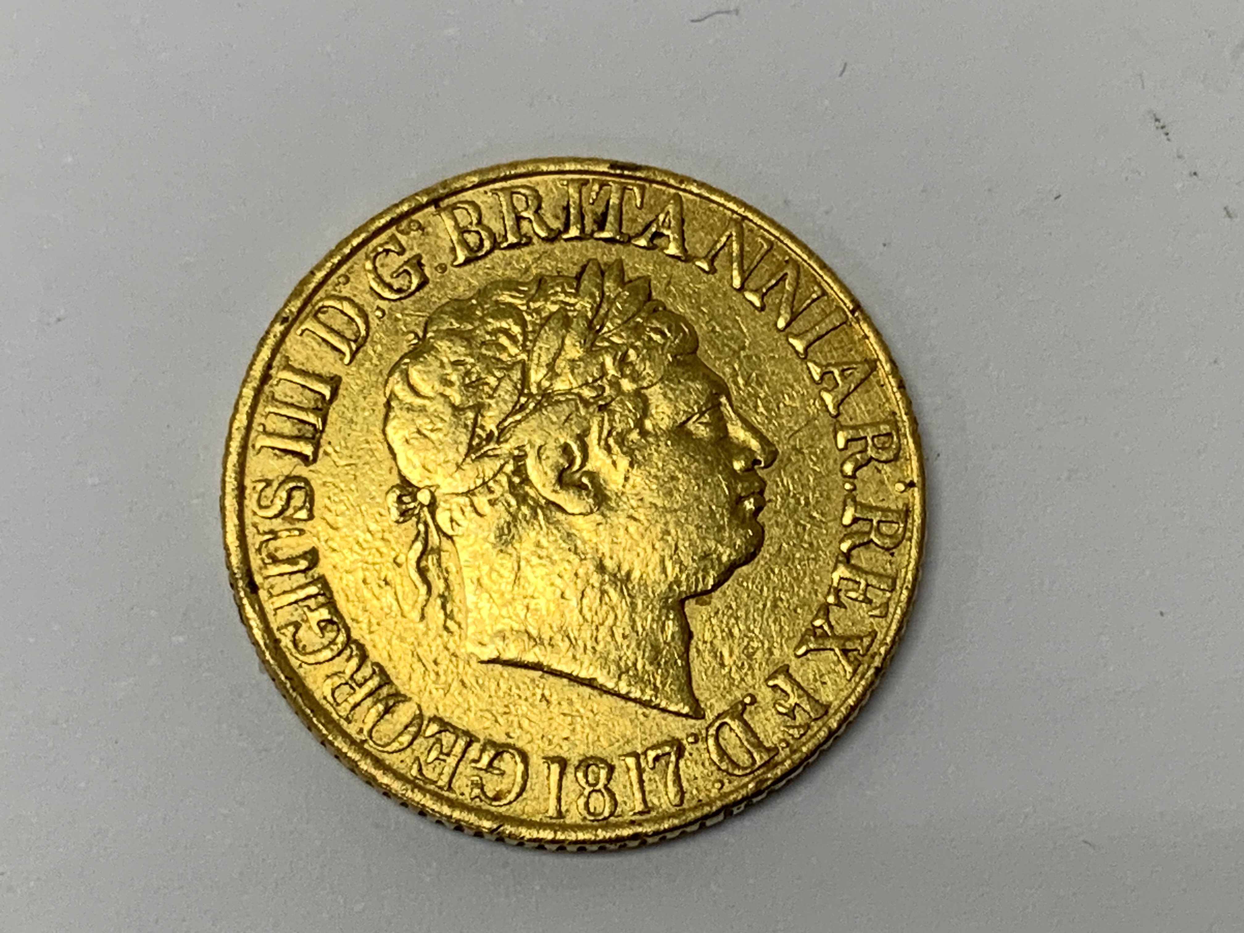 George III (1760-1820) Sovereign, 1817, laureate h