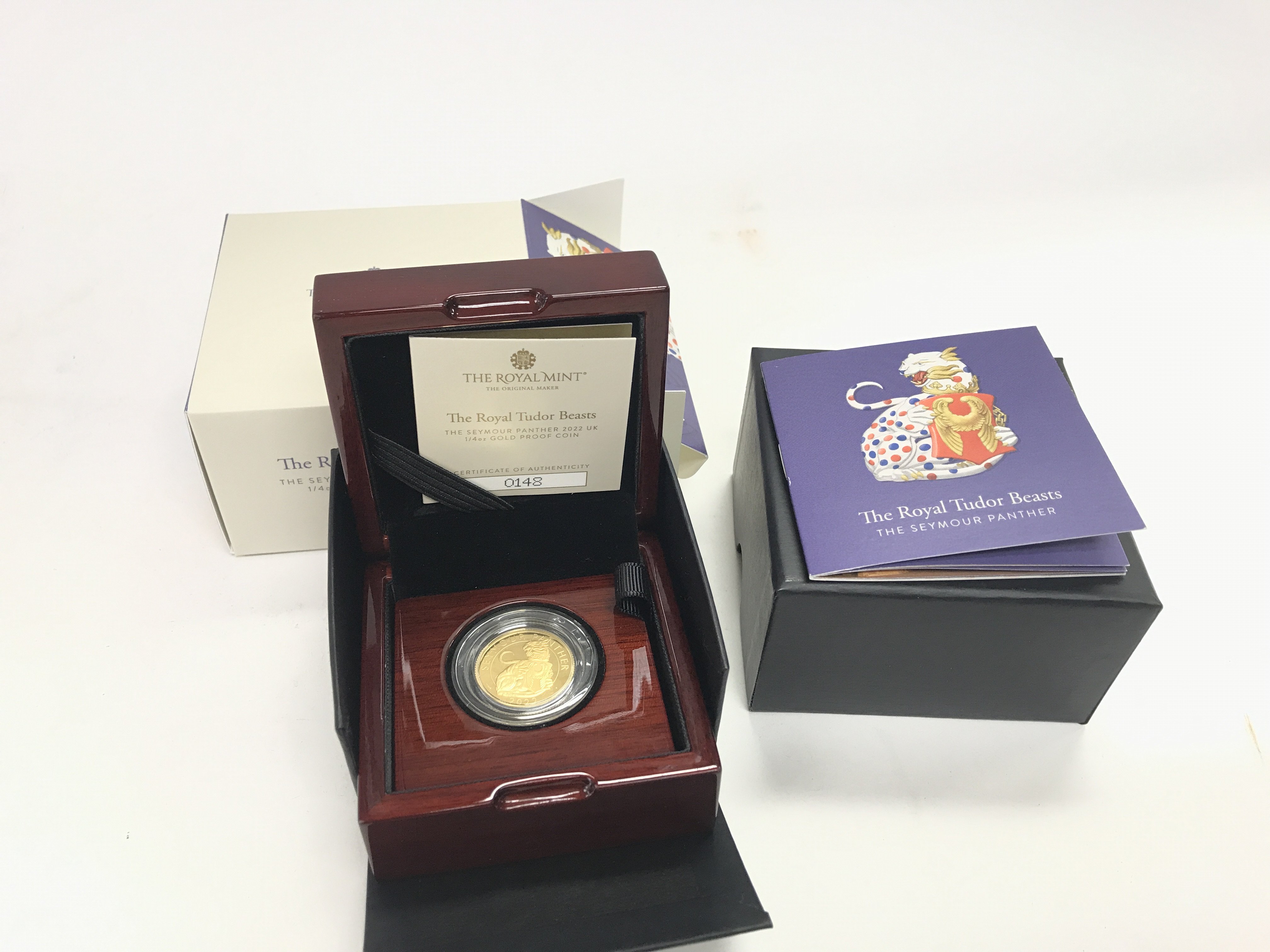 A 2022 1/4oz gold proof royal Tudor beasts coin. T - Image 3 of 3
