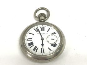 A H Williamson pocket watch. Approx 58mm case. Win