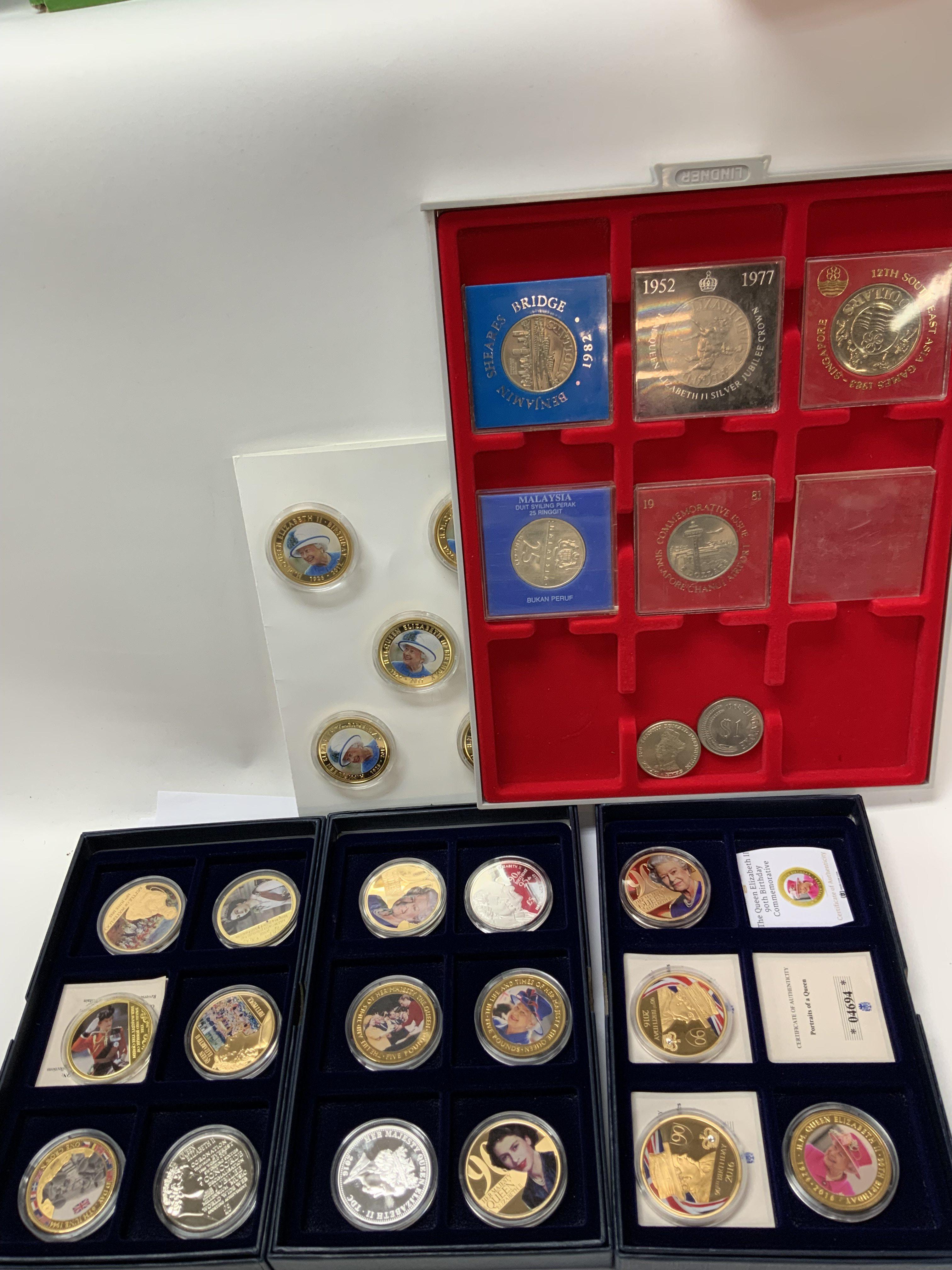 A large collection of commemorative and replica co - Image 3 of 4