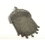 A small vintage silver mesh purse. Postage categor