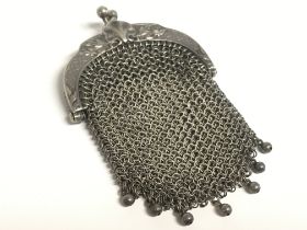 A small vintage silver mesh purse. Postage categor