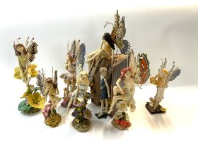 7 Michael Talbot cast resin and metal fairy figuri