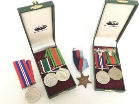 A collection of medals including a 1939-45 star, T