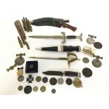 A collection of items including letter opener and