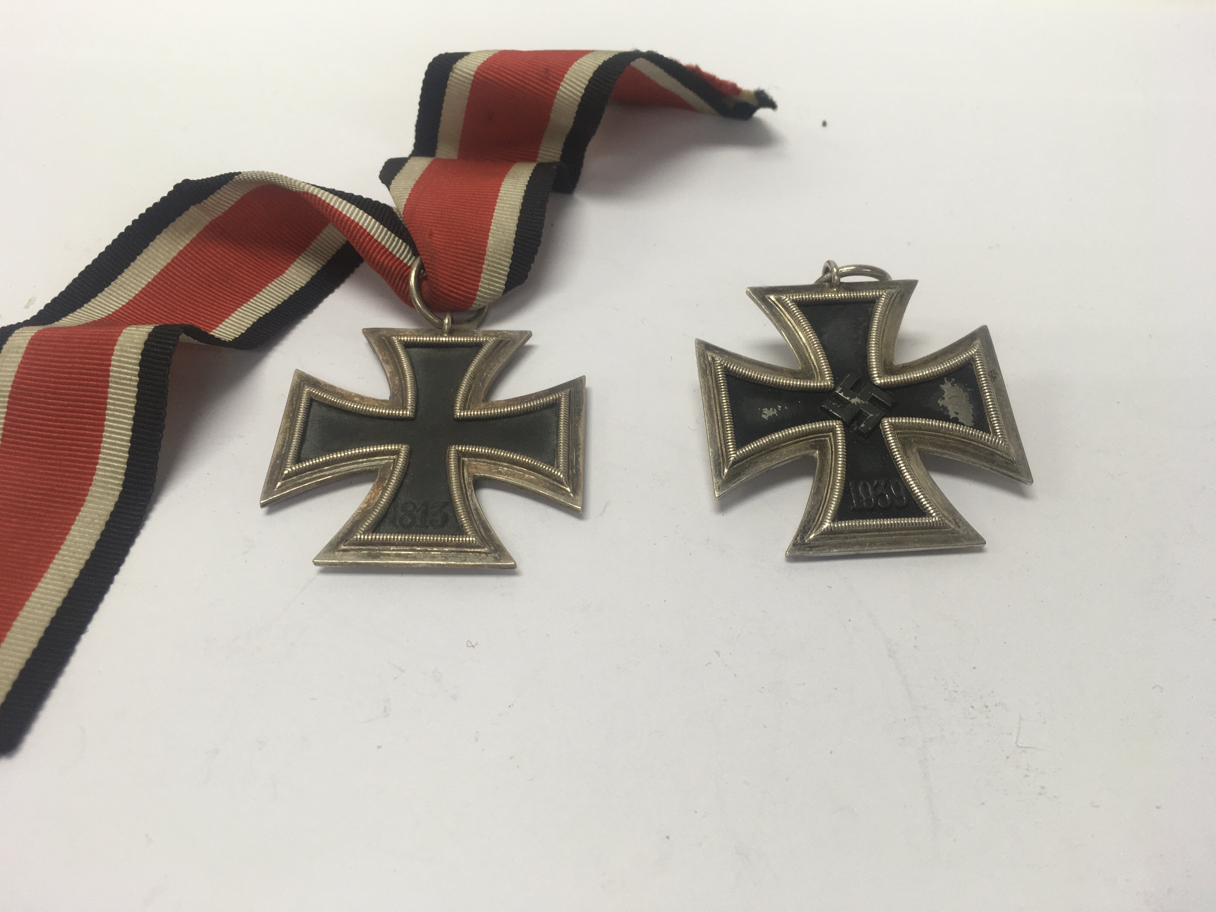 Two German iron crosses.