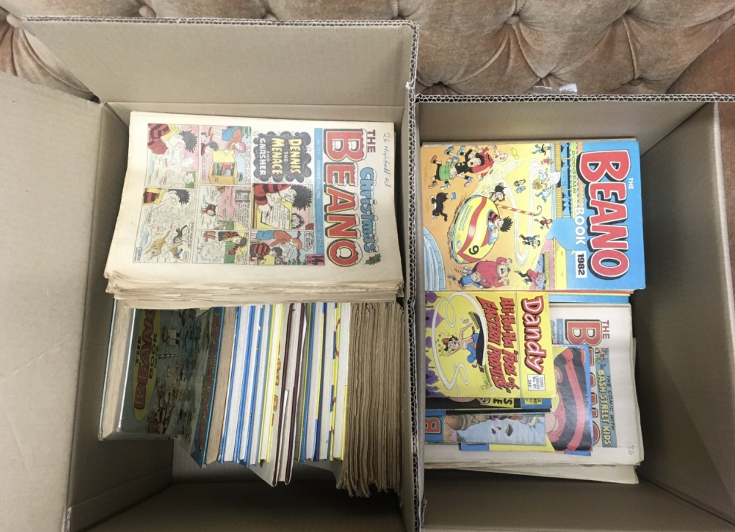 A large collection of vintage Beano and Dandy book