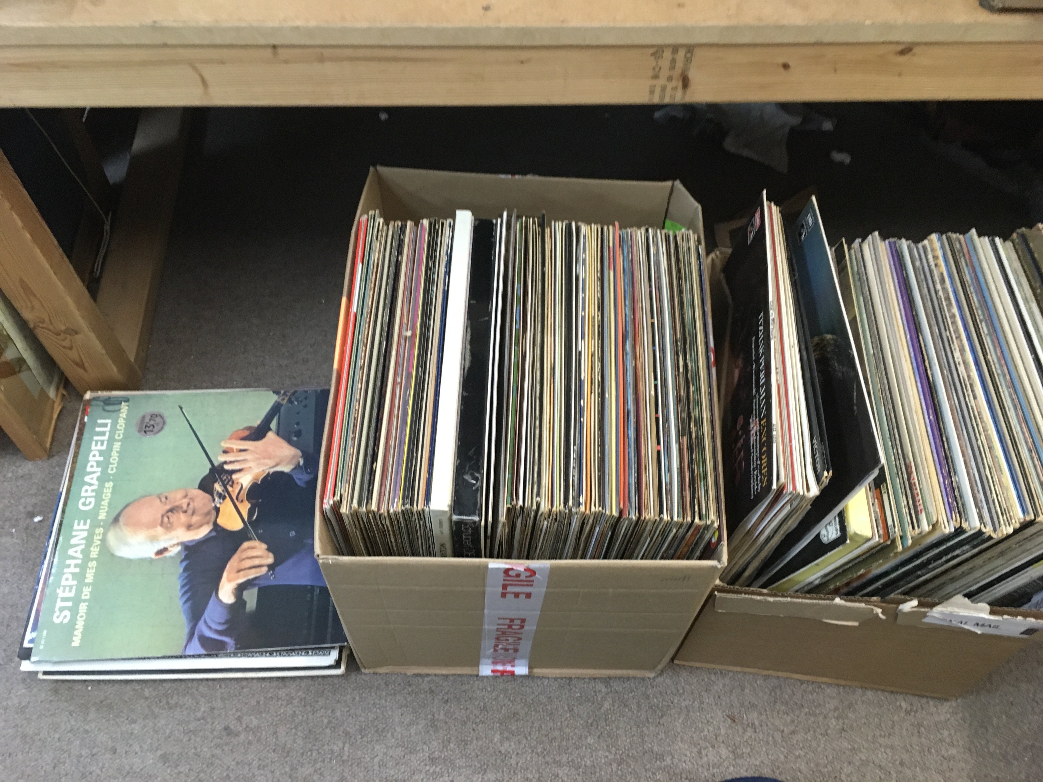 A large collection of pop and classical vinyl reco