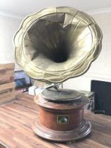 A reproduction HMV Gramophone