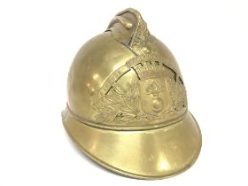 A 19th century French Pompiers firemans helmet, po