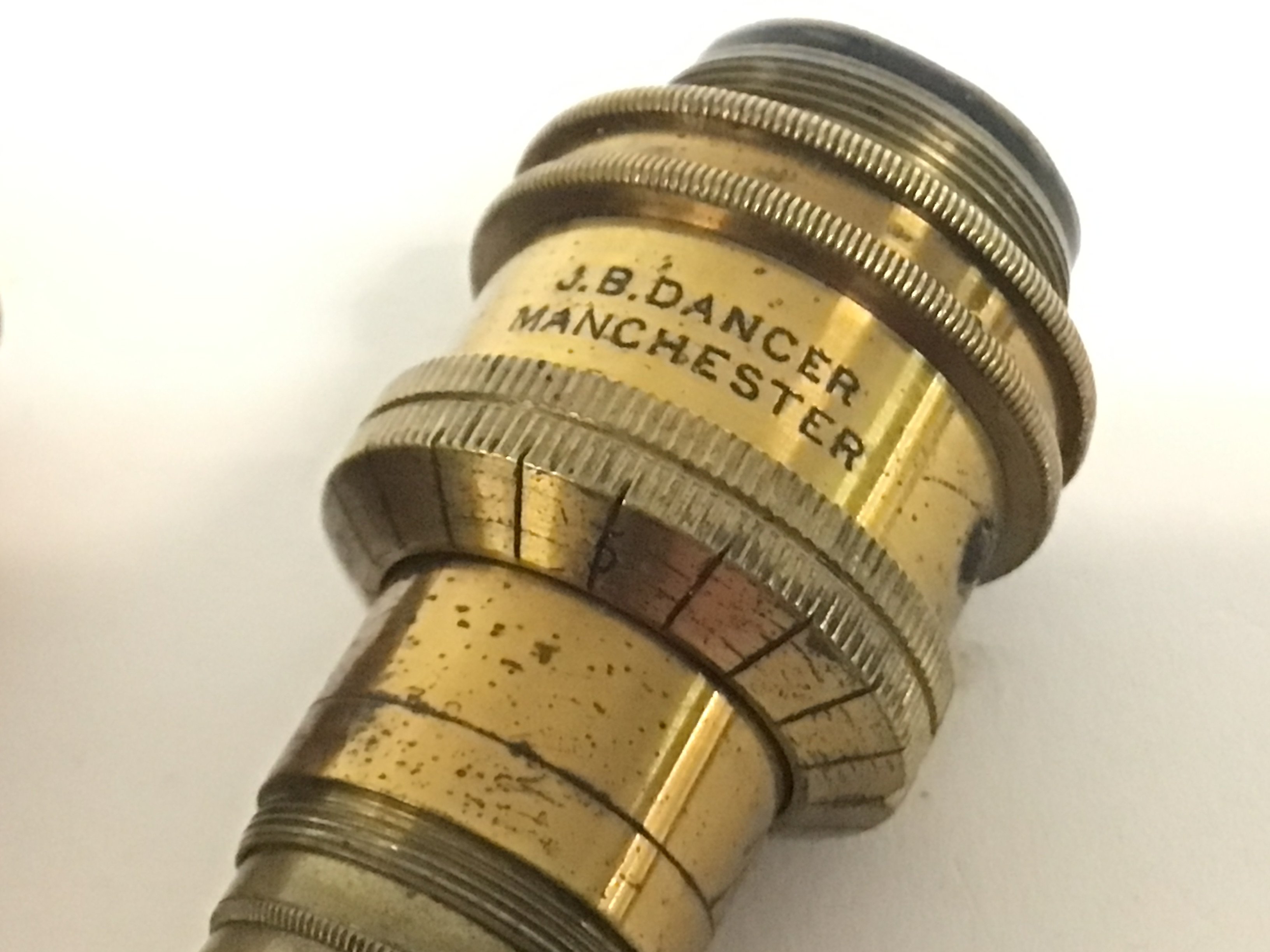 Two cased brass 1/2 inch microscope lenses by J.B - Image 6 of 7