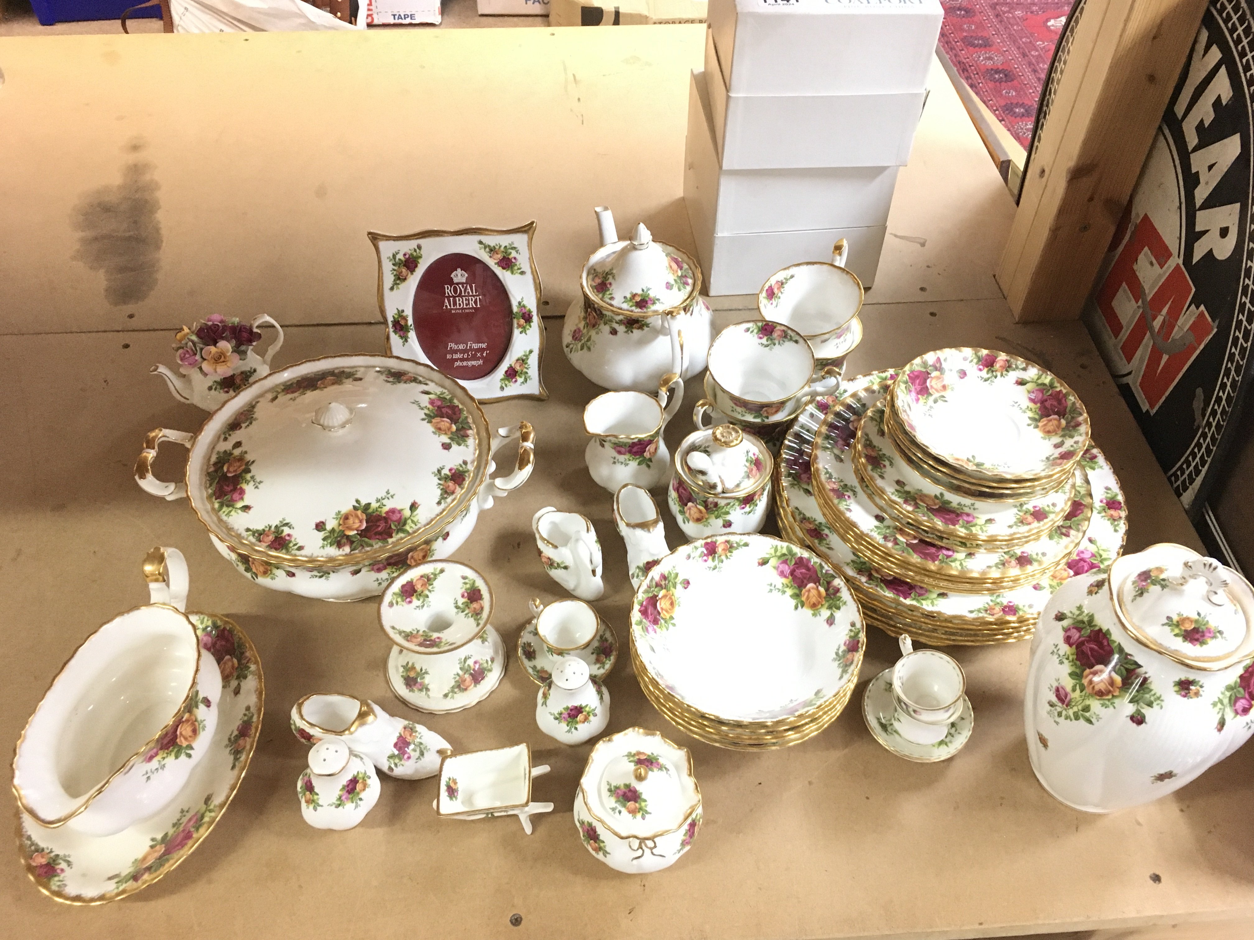 A Royal Albert Old country roses tea set including