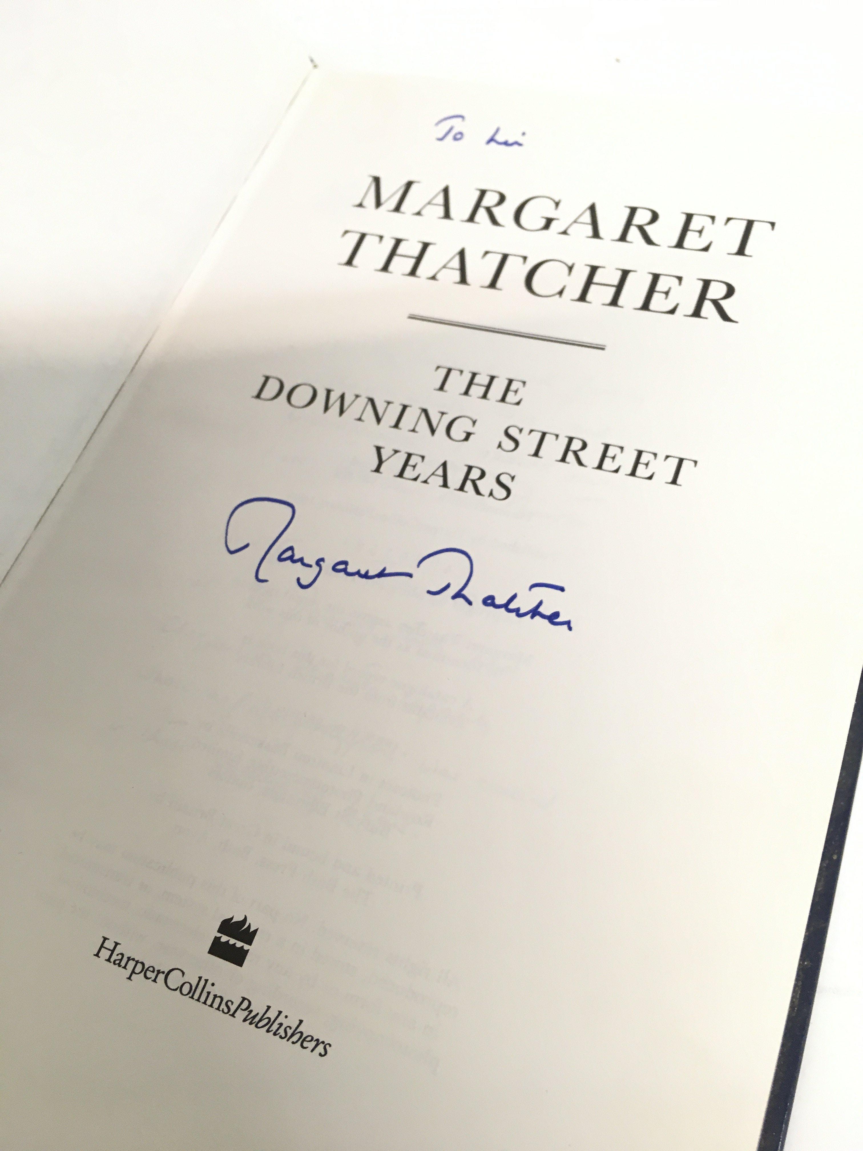 A signed copy of Margaret Thatcher The Downing Str - Image 2 of 2