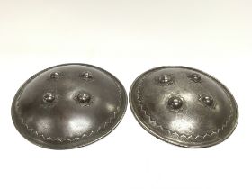 A pair of miniature ottoman shields circa 19th cen