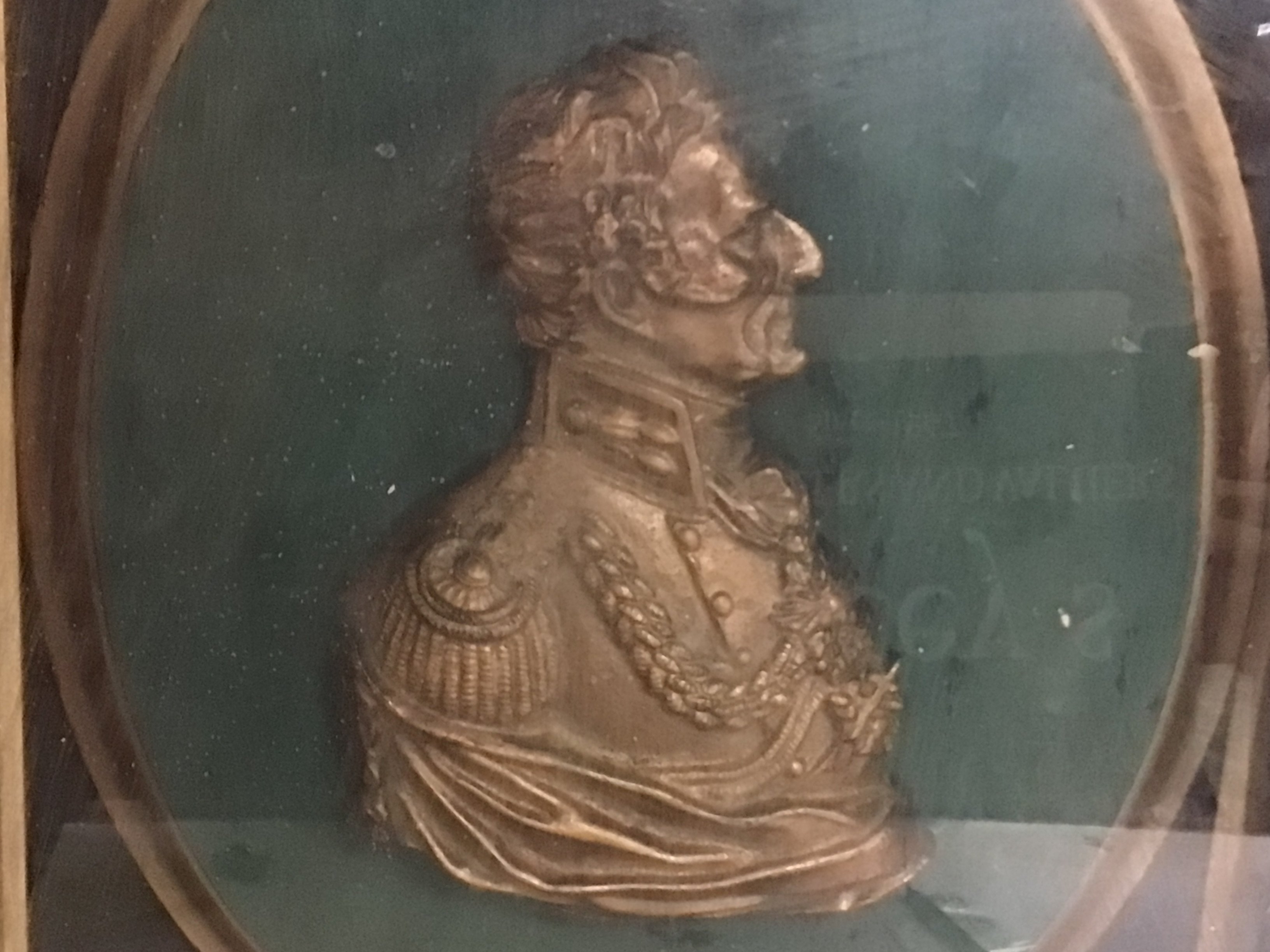 A cased Duke of Wellington relief plaque, dimensio - Image 2 of 2