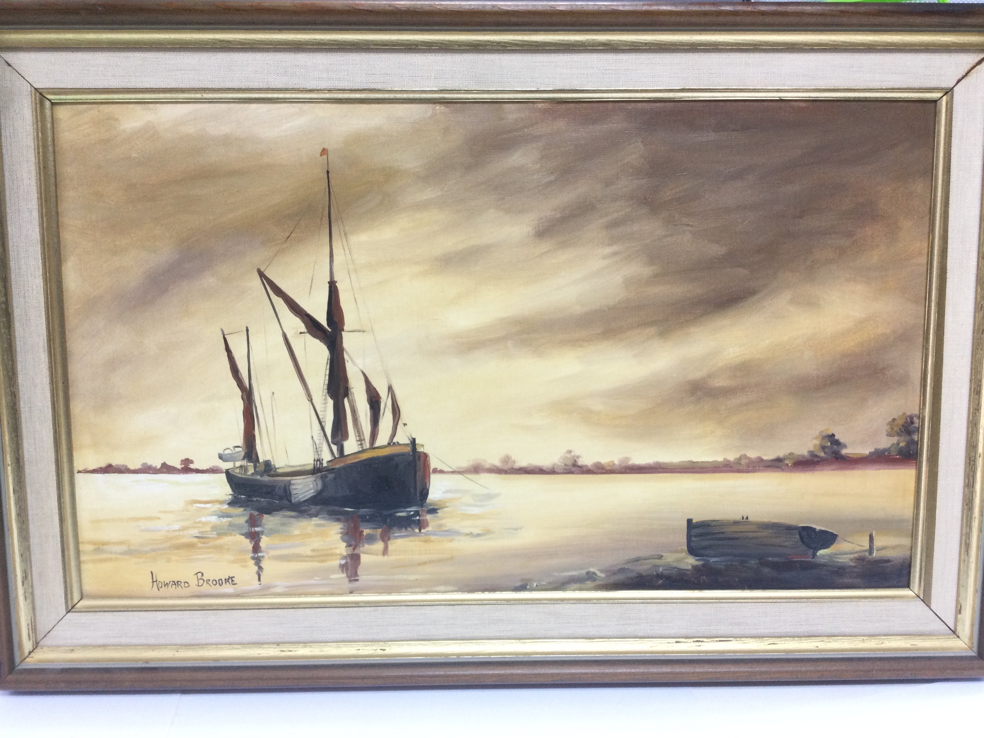 Three Howard Brooke oils on canvas of sailing boat - Image 3 of 3