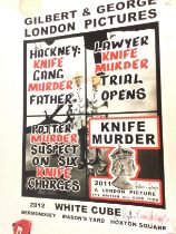 Two Gilbert and George signed poster prints- Knife