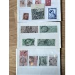Two Victorian one pound stamps an Edwardian VII on