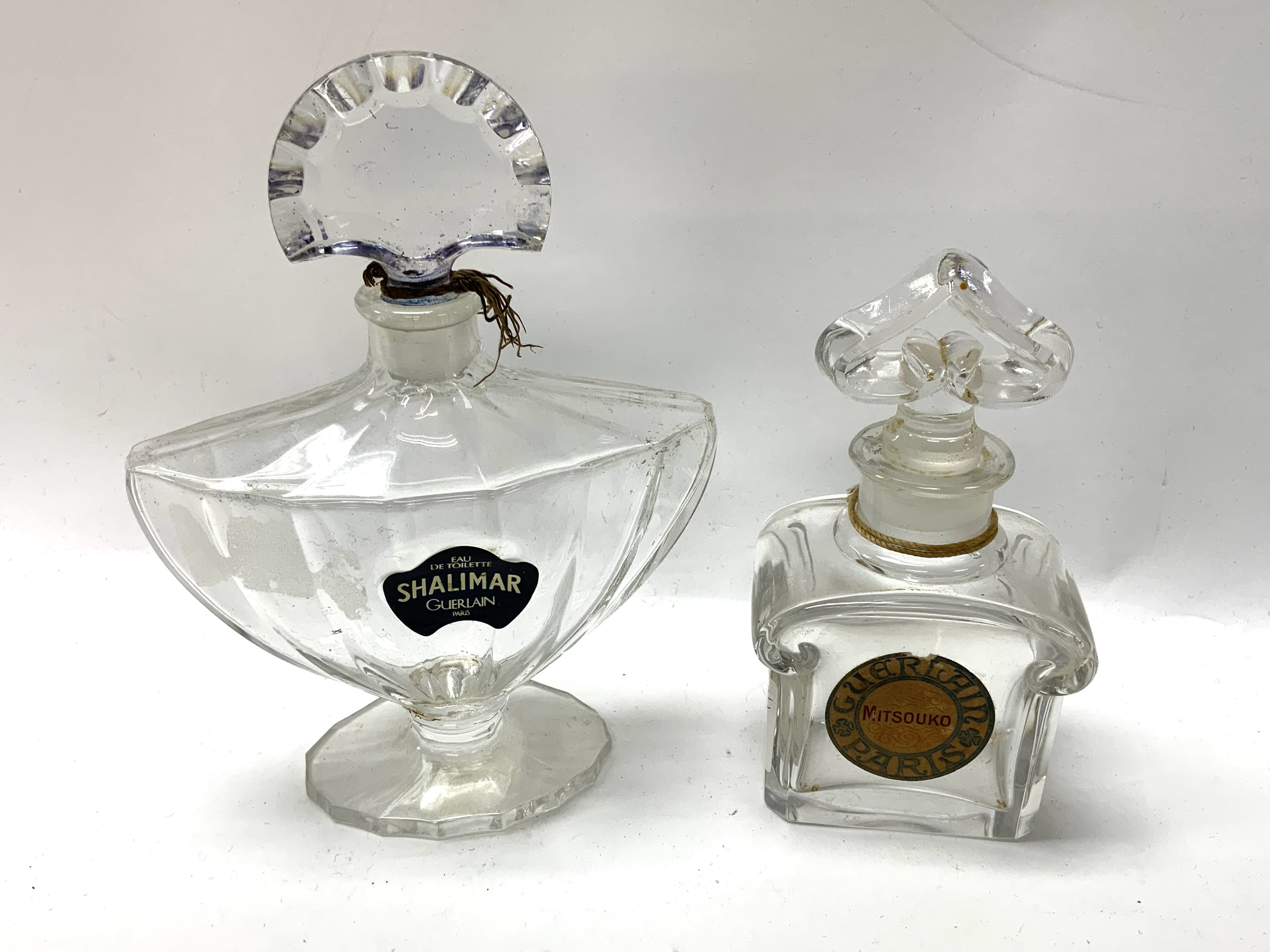 2 Baccarat crystal perfume bottles for Shalimar &